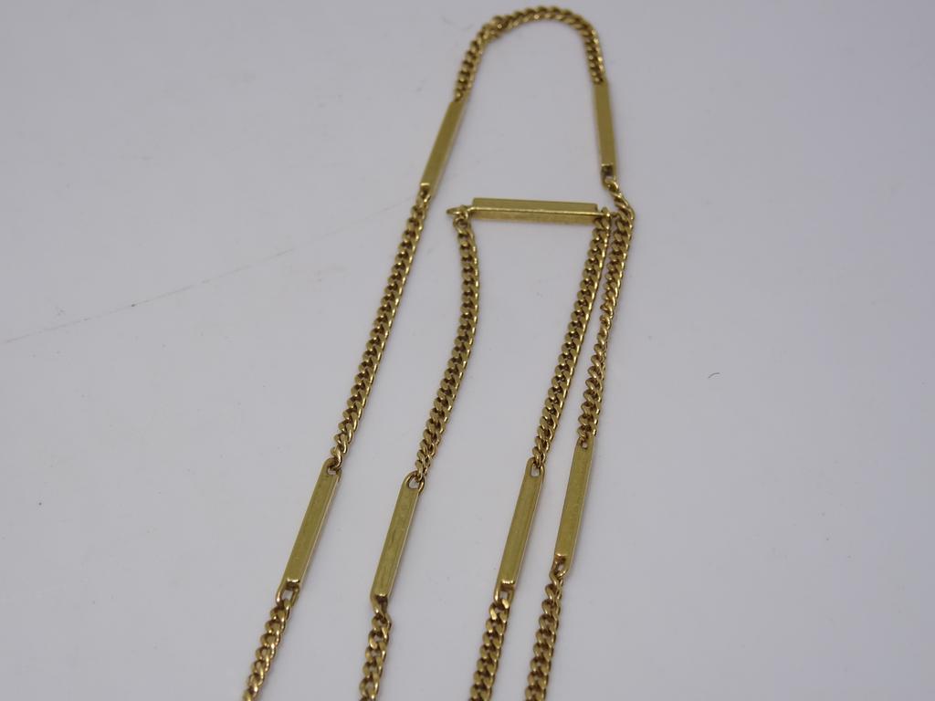 Collier Ras Du Cou Vintage Plaqué Or - Décor Floral Et Palmettes - Longueur 46 Cm