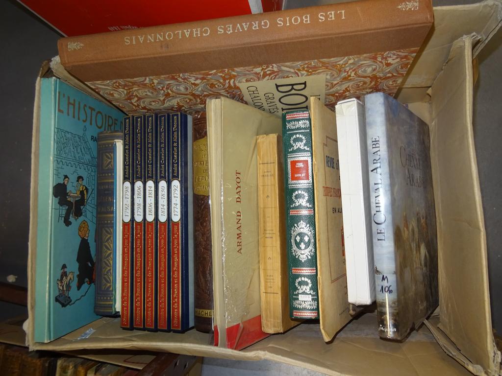 (Lot) 1 carton douvrages divers sur lhistoire et militaria. (n.c.)