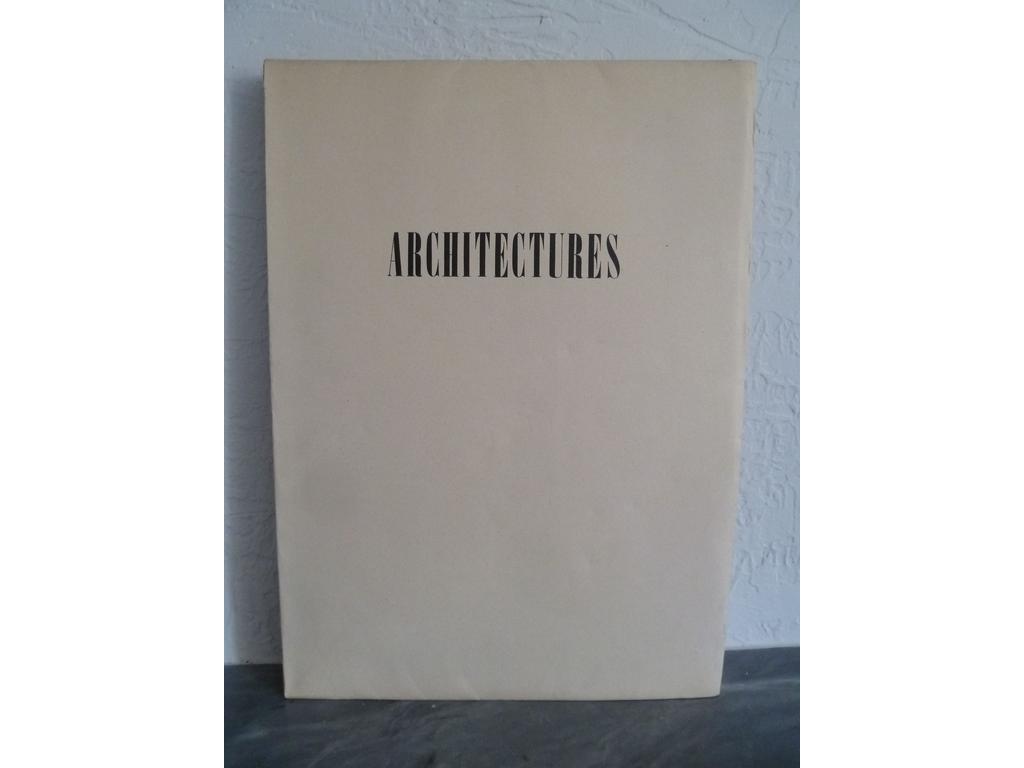 ARCHITECTURES. Recueil publié sous la direction de Louis Sue et André Mare, comprenant un dialogue de Paul Valery et la présentation d'ouvrages d'architecture, décoration intérieure, peinture, sculpture et gravure contribuant depuis mil neuf cent quatorze à former le style français. Paris : Edition de la Nouvelle Revue française, 1921. Un volume broché grand in-folio sous couverture imprimée et rempliée. Le dialogue socratique de Paul VALERY , « Eupalinos ou larchitecte » est en édition pré-originale, repris à la table des matières sous son premier titre : « Dialogues des morts ». Illustré de 6 planches à pleine page : - une eau-forte originale de DUNOYER DE SEGONZAC , - une lithographie originale de BOUSSINGAULT , - un burin original (« Le Kiosque à journaux ») de LABOUREUR , - une composition en couleurs gravée sur bois de Marie LAURENCIN , - la « Conquête de lair » de LA FRESNAYE gravée sur bois en couleurs , - le buste de Baudelaire gravé à leau-forte par Jacques VILLON daprès la sculpture de DUCHAMP-VILLON. La seconde partie du recueil décrit des réalisations architecturales et décoratives est illustrée de 33 planches à pleine page, de croquis, et d'ornements, par André MARE, BOUSSINGAULT, Louis SUE, gravées par Jacques VILLON, etc. Tiré à 500 ex. numérotés sur vélin de Navarre de ce premier volume (le seul paru). Très pâle mouillure angulaire au niveau de la marge intérieure de quelques feuillets sinon TRES BEL et RARE EXEMPLAIRE de ce superbe recueil à lample typographie, qui reflète parfaitement la conception de l'art architectural et décoratif des années 20.