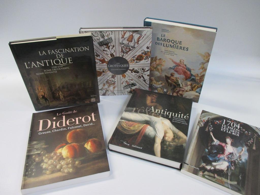 Ensemble de 6 volumes modernes généralistes : le Néo-Classicisme, le Salon et le Baroque des Lumières, les Grotesques etc...