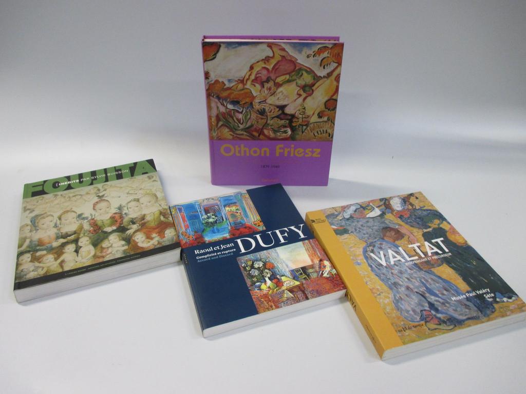 Ensemble de 4 volumes modernes sur la peinture Moderne dont : FOUJITA, Raoul et Jean DUFY, Othon FRIESZ, VALTAT