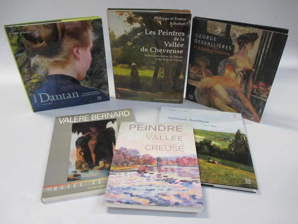 Ensemble de 6 volumes modernes sur la peinture régionale dont : la Creuse, la vallée de Chevreuse, la peinture Normande...