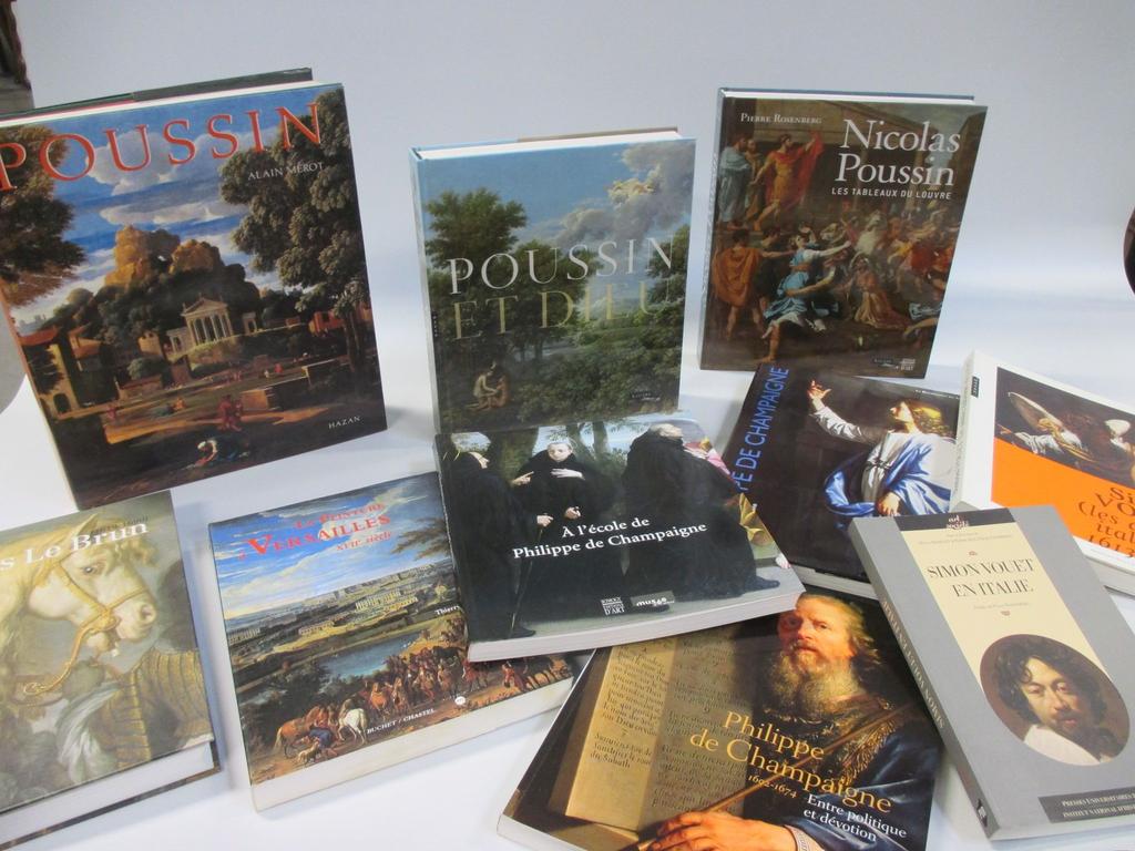 Ensemble de 10 volumes modernes sur la peinture Française au XVIIème siècle : dont : POUSSIN, VOUET, CHAMPAIGNE, LE BRUN etc...