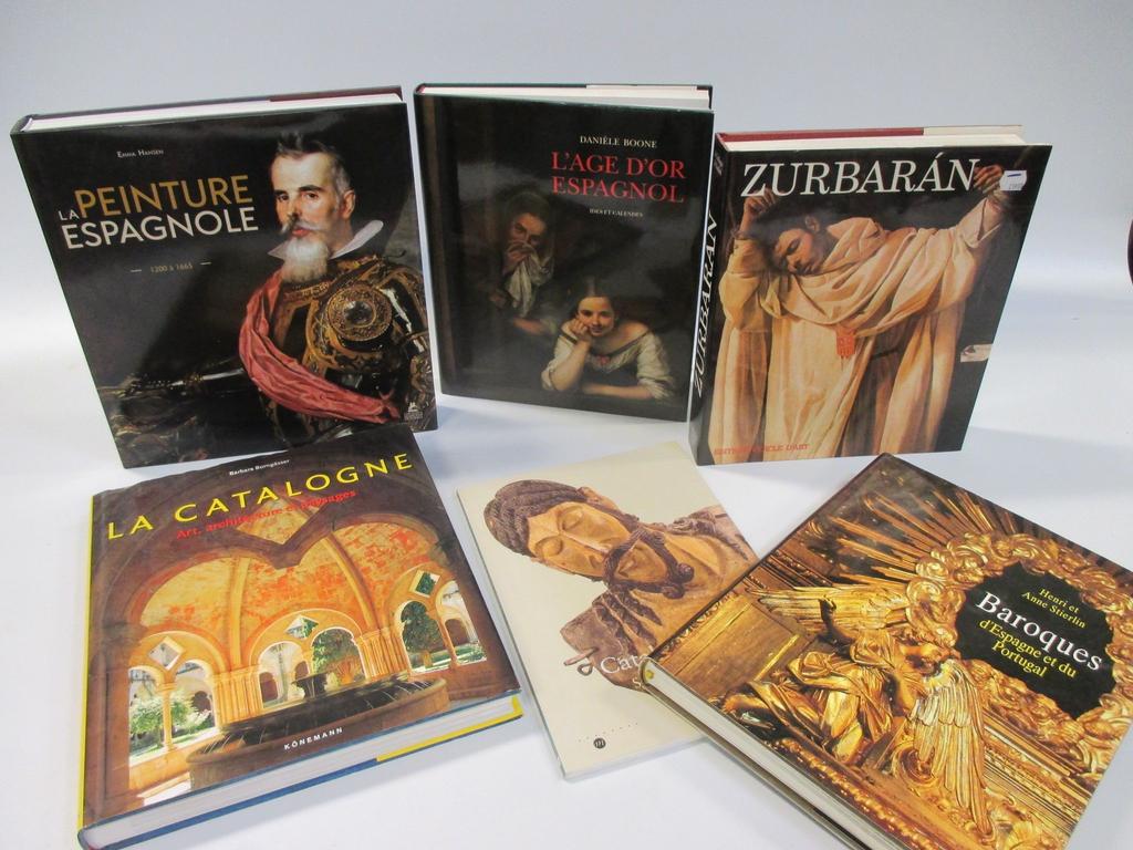 Ensemble de 6 volumes modernes sur l'Art Espagnol (Varia)  dont : la Catalogne, la peinture espagnole, ZURBARAN etc...