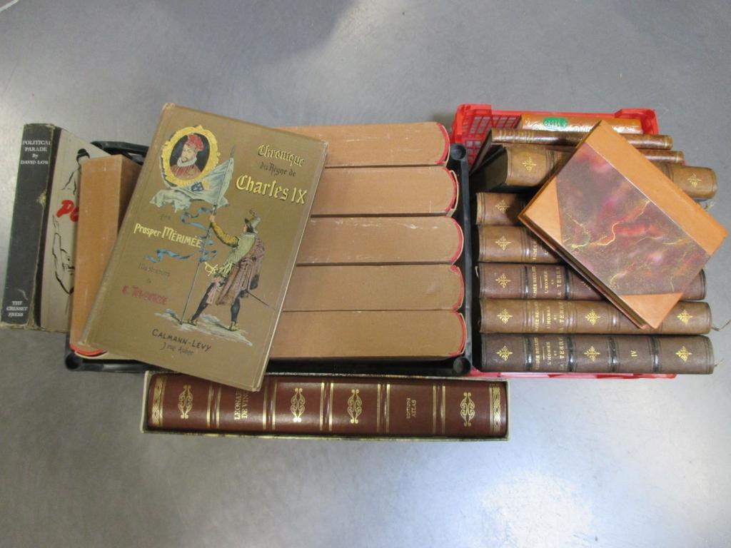 Lot de livres dont : Elisée Reclus : l'homme et la terre, Baudelaire : Les Fleurs du Mal Editions Gründ et 6 volumes Boris Vian dans emboîtages Editions André Sauret