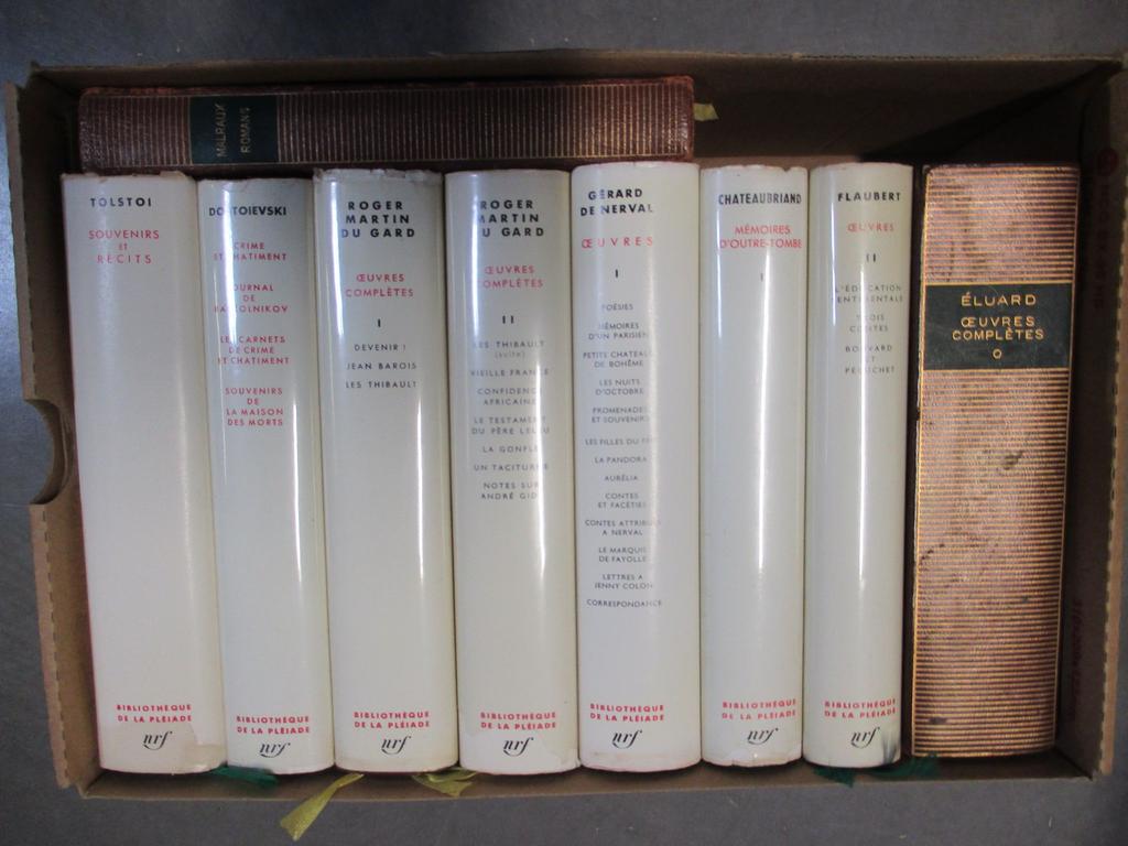 LA PLEIADE : Ensemble de 9 volumes : Littérature : TOLSTOI, DOSTOIEVSKI, DE NERVAL, FLAUBERT...